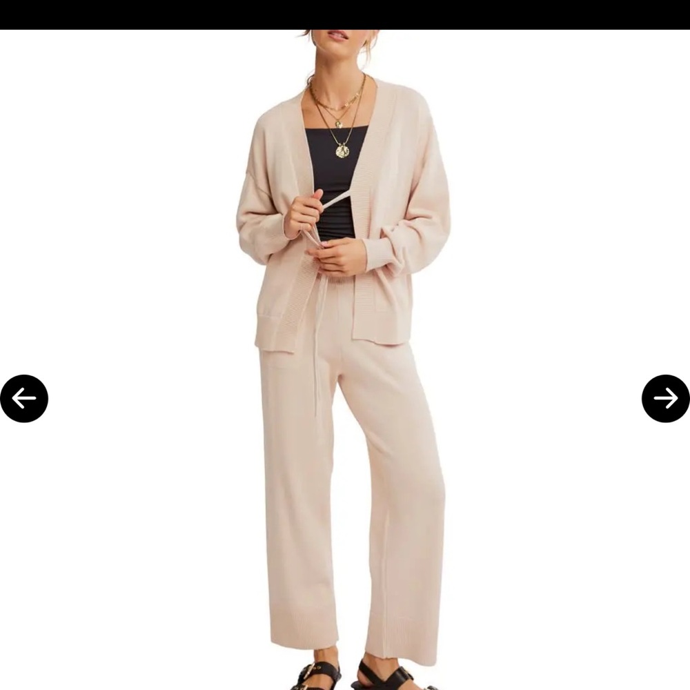 Free People Solar cardigan knit set large